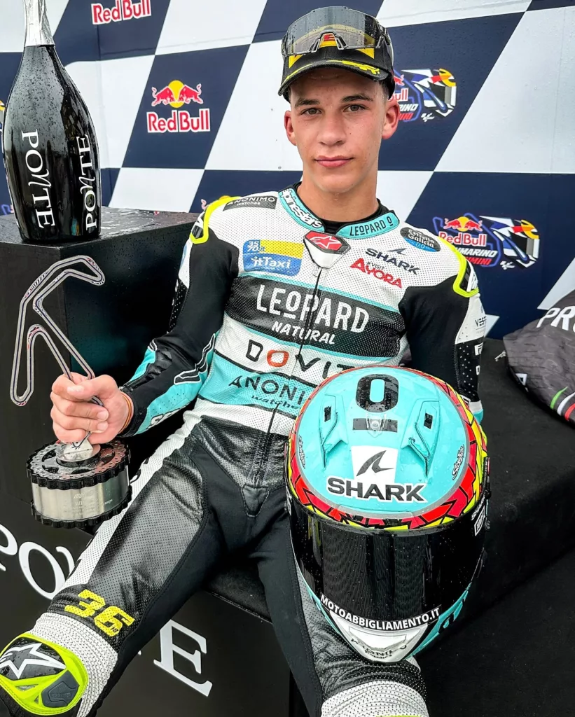 Ángel Piqueras en una fotografía de archivo del Gran Premio de San Marino de Moto3