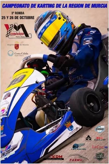 Cartel oficial de la prueba de karting de Yepes del campeonato murciano